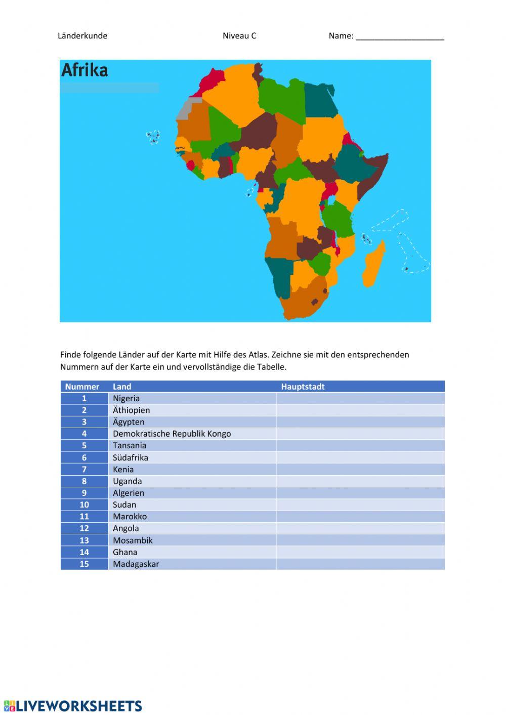 Länderkunde Afrika
