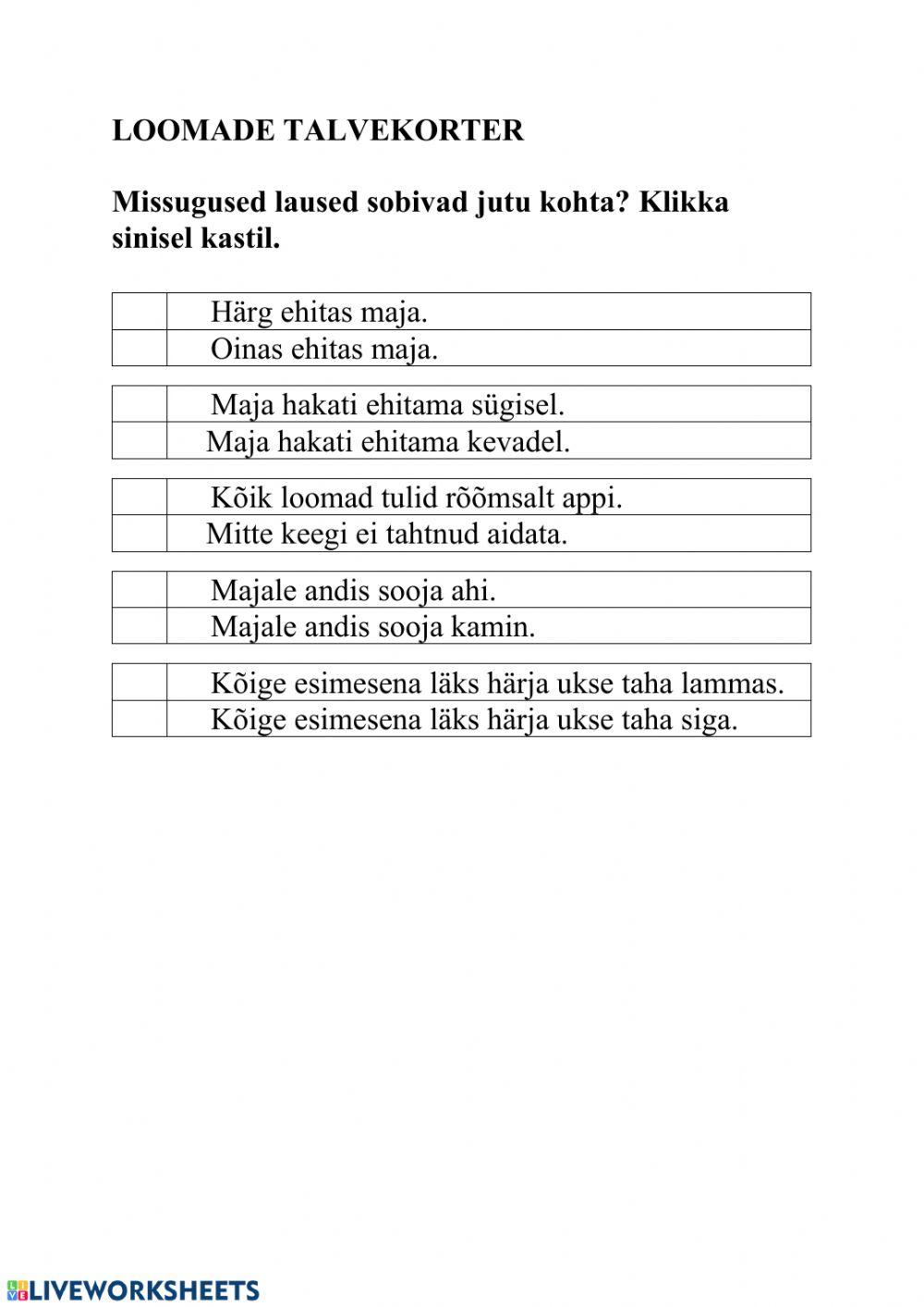 Loomade talvekorter.