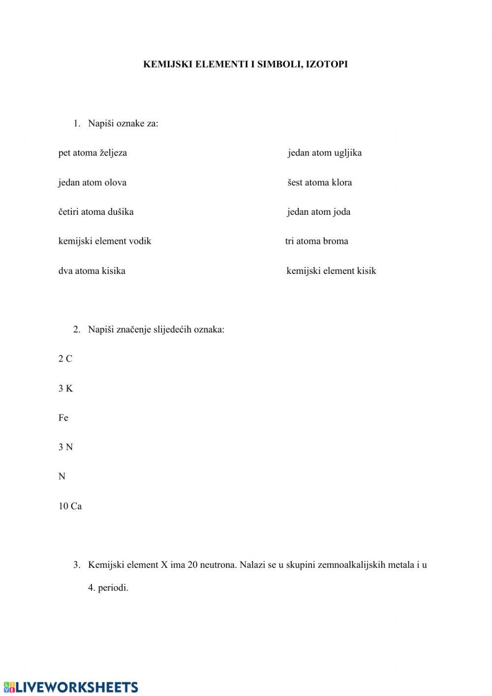 Građa atoma, izotopi