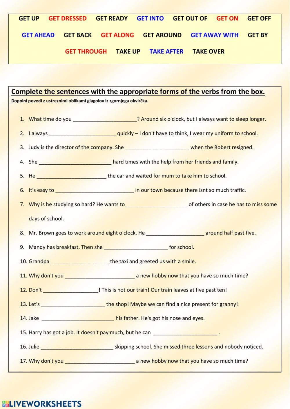 Phrasal verbs Phrasal verbs