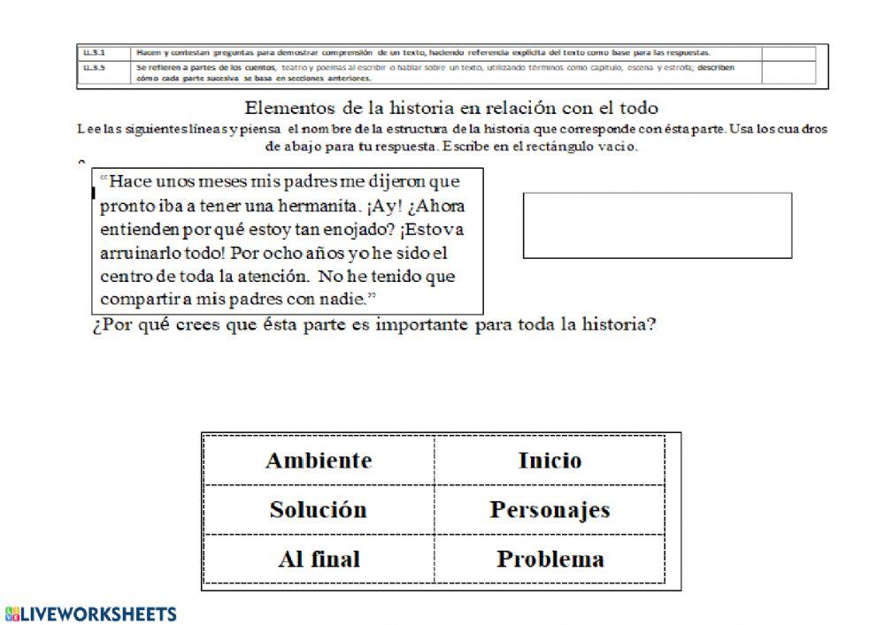 Comprobación de lectura, ficción realista