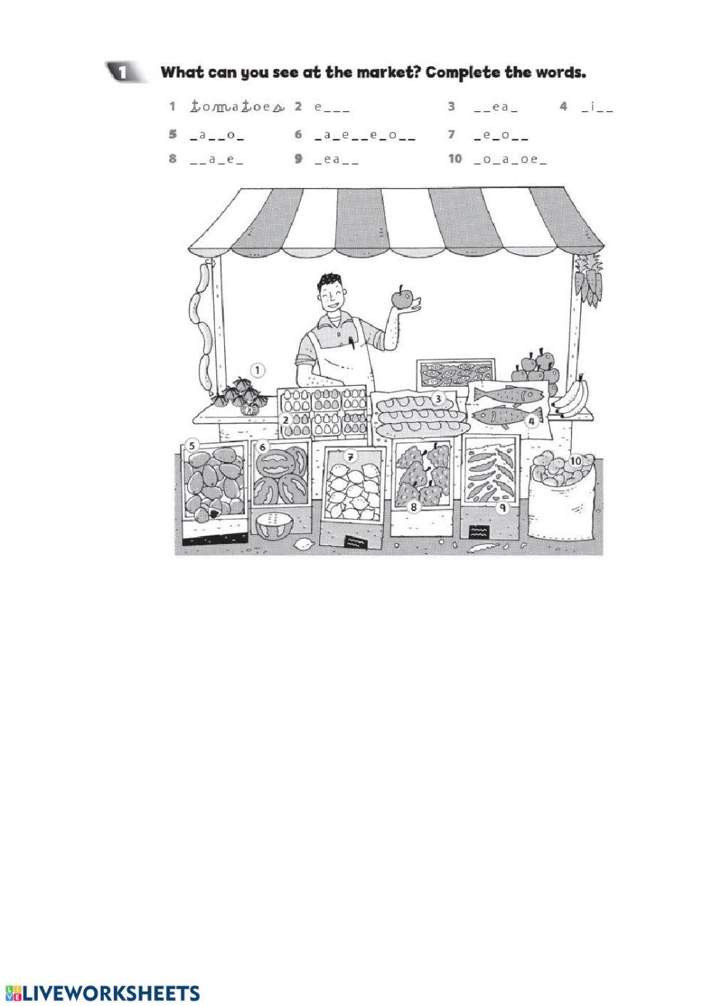 Fruits and vegetables