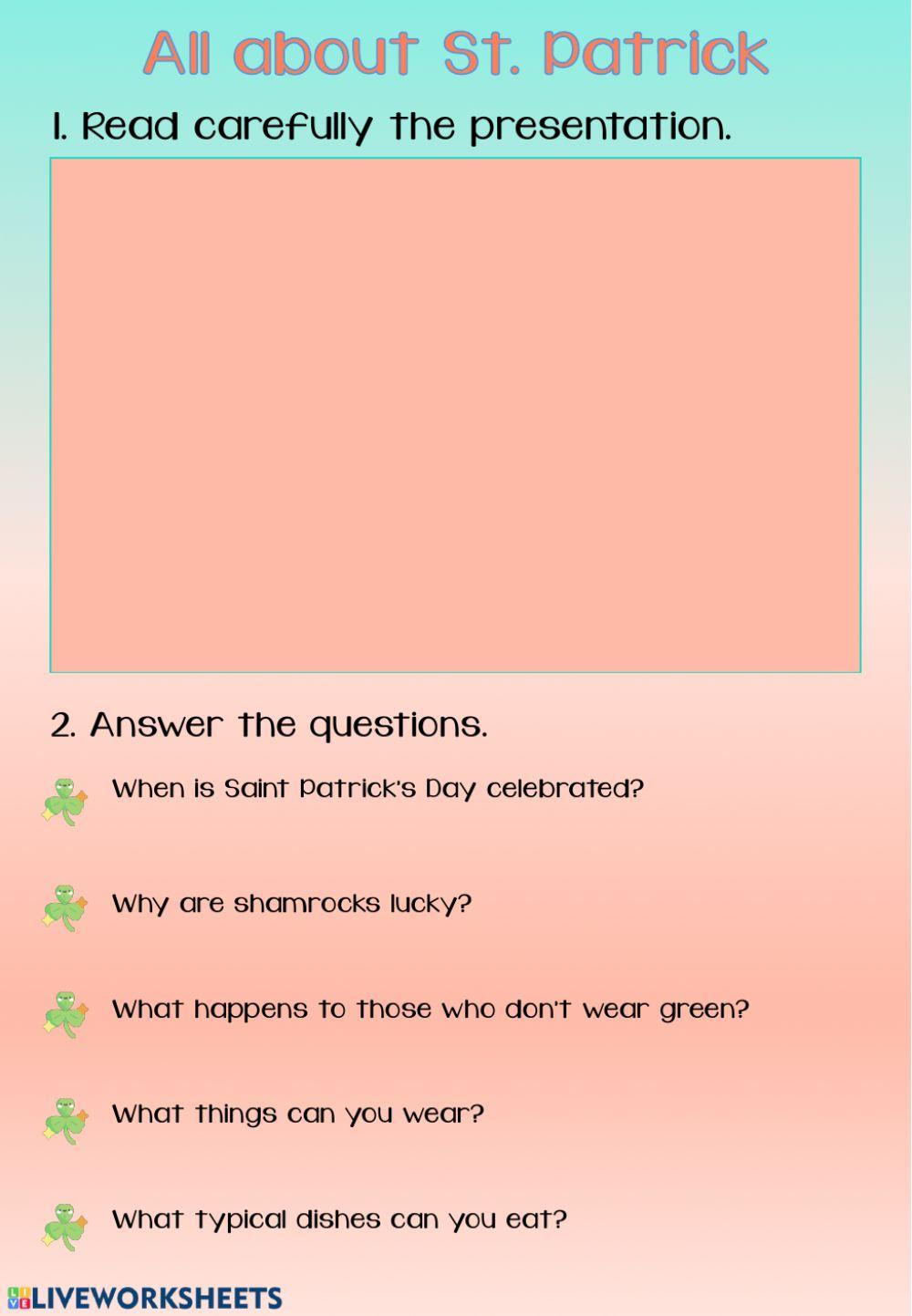 All about Saint Patrick's Day