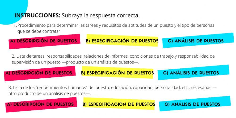 Repaso análisis de puestos