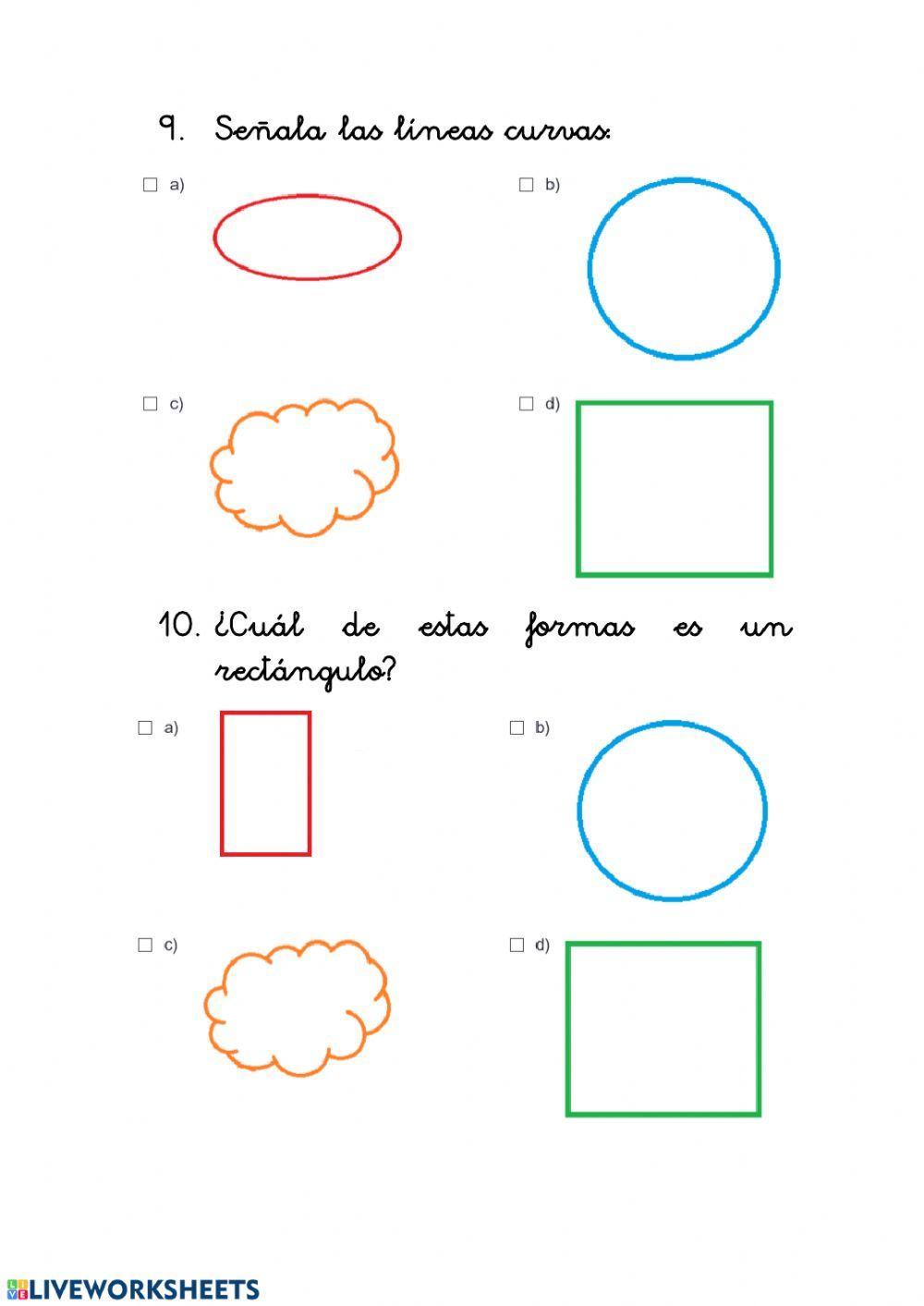 Figuras, líneas y posiciones