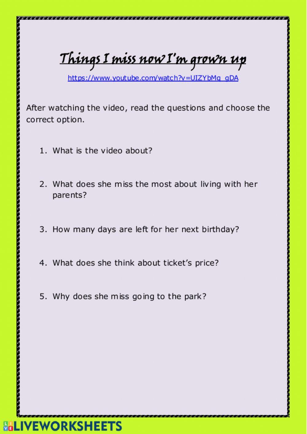 Things I miss now I'm grown up - Childooh memories