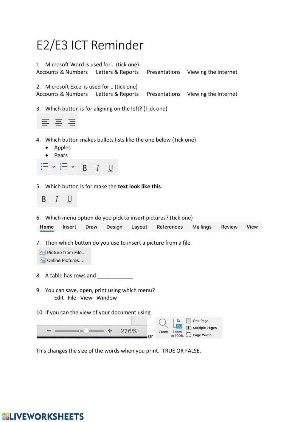 Entry 2 Functional Skill ICT