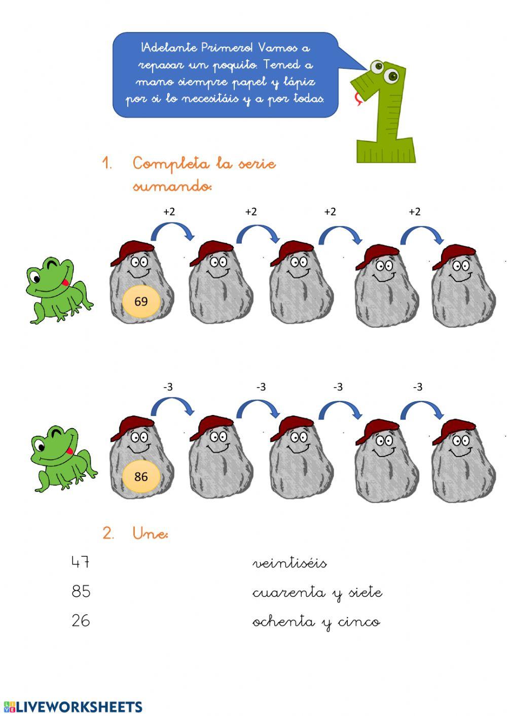 Repaso numeración 1º