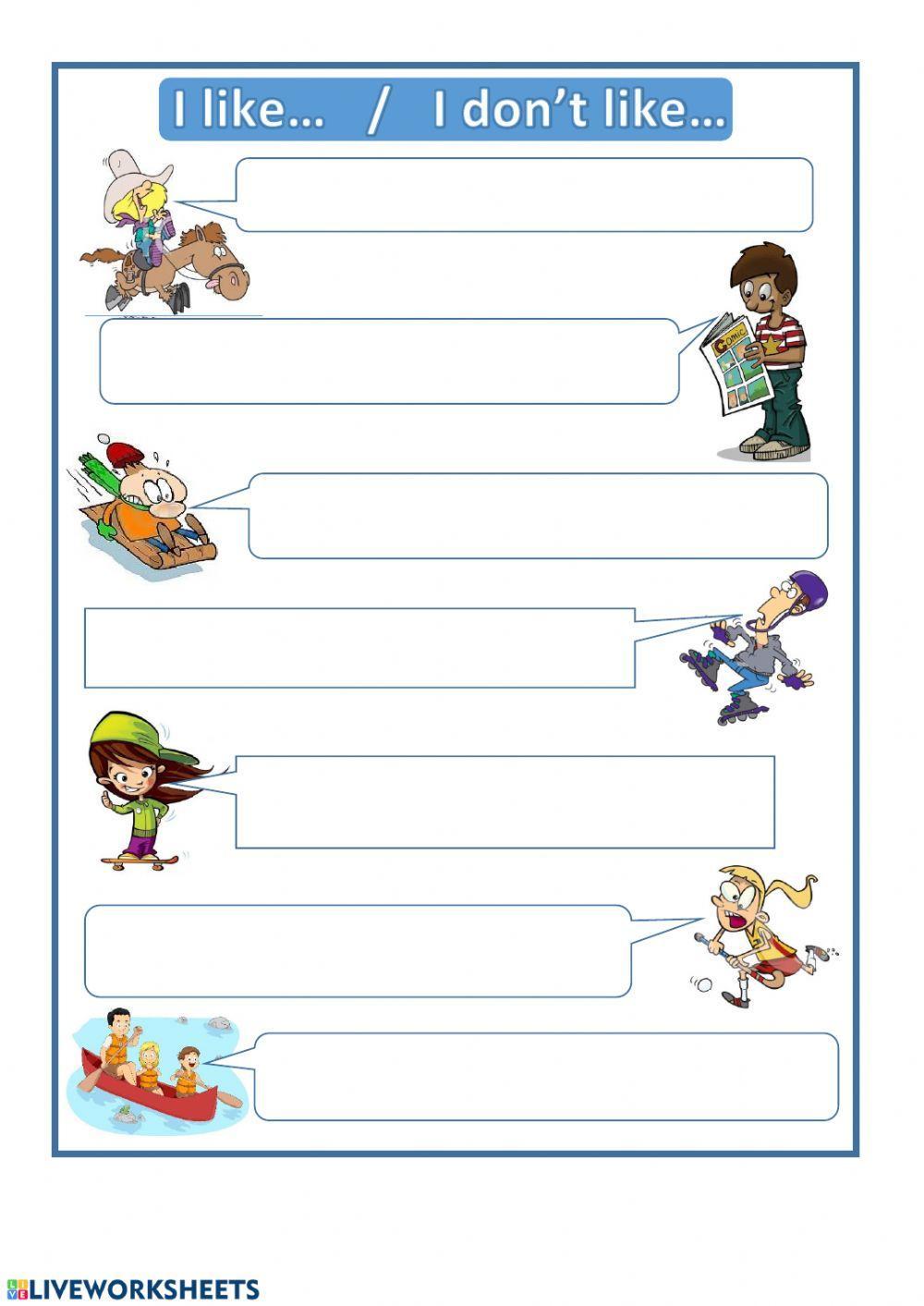 I like - I don't like