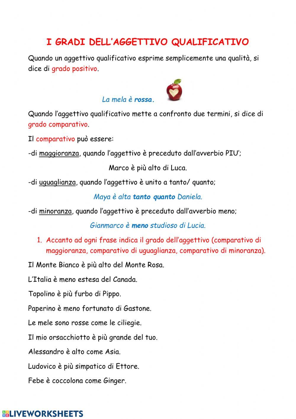 Aggettivo qualificativo