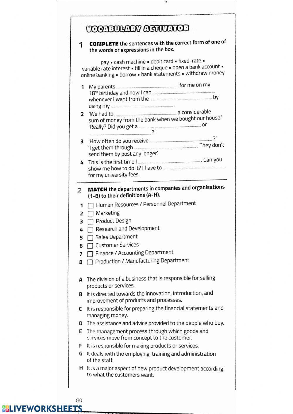 UNIT 10 Performer B2 vocabulary UNIT 10 Performer B2 vocabulary