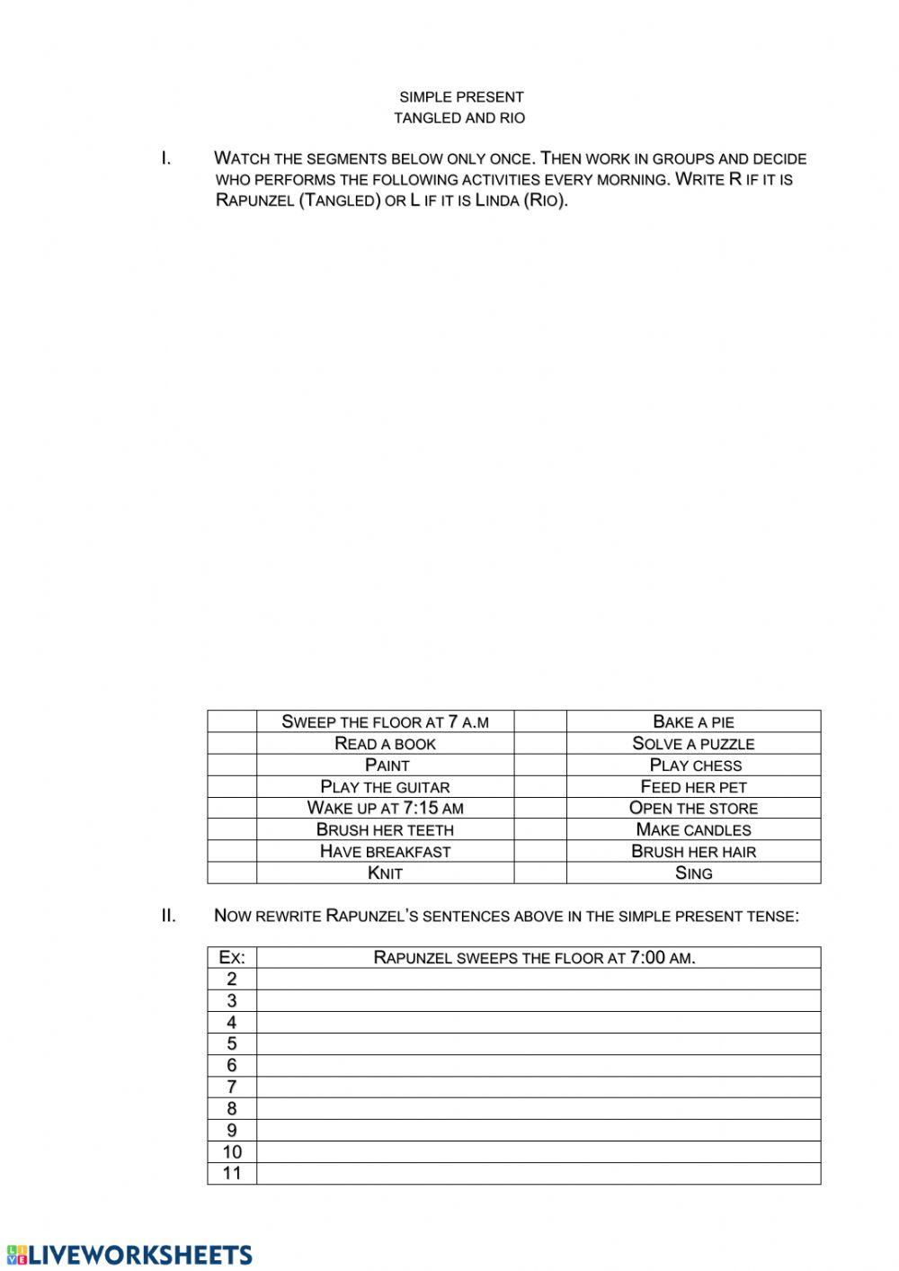 Present simple tangled