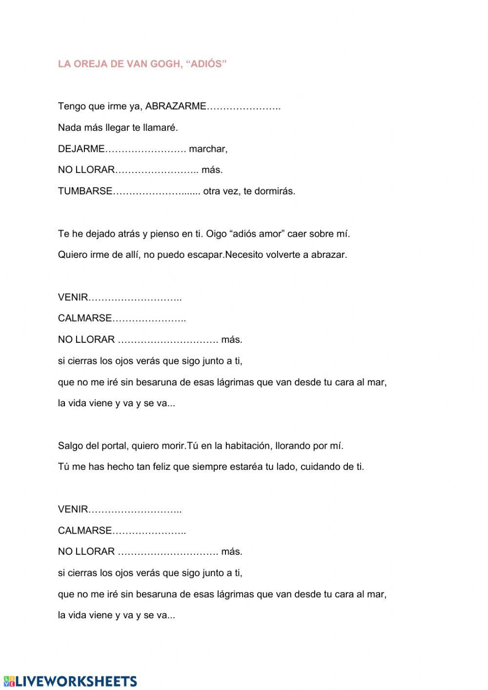 la oreja de van gogh adios