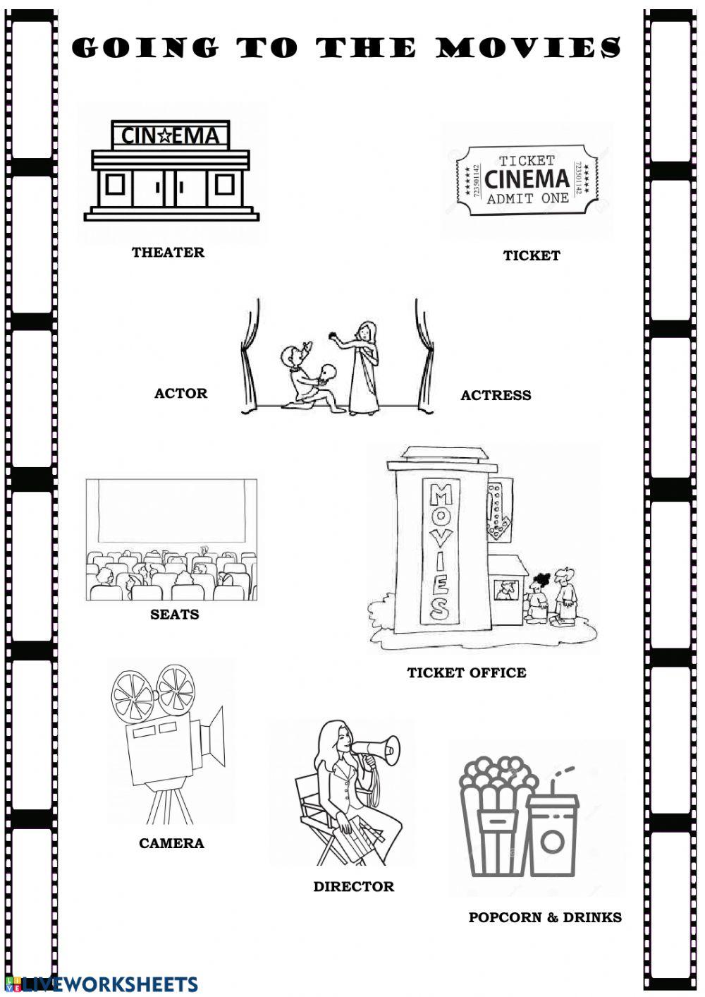 Cinema Vocabulary Speaking Year 1- 2