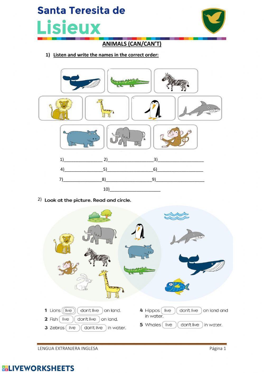 Animales (can-can-t)