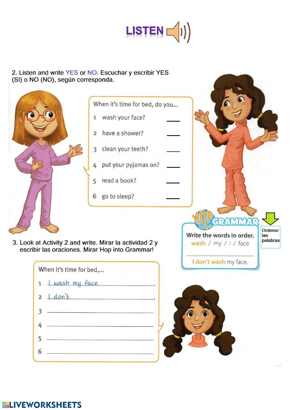 Time for bed - Routines