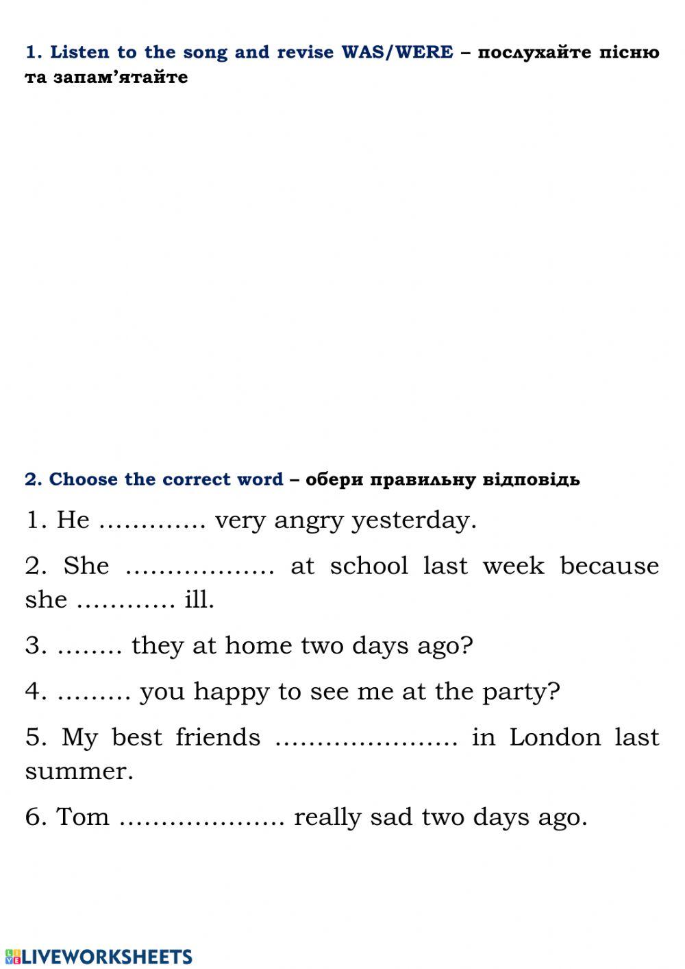 Past simple - negative