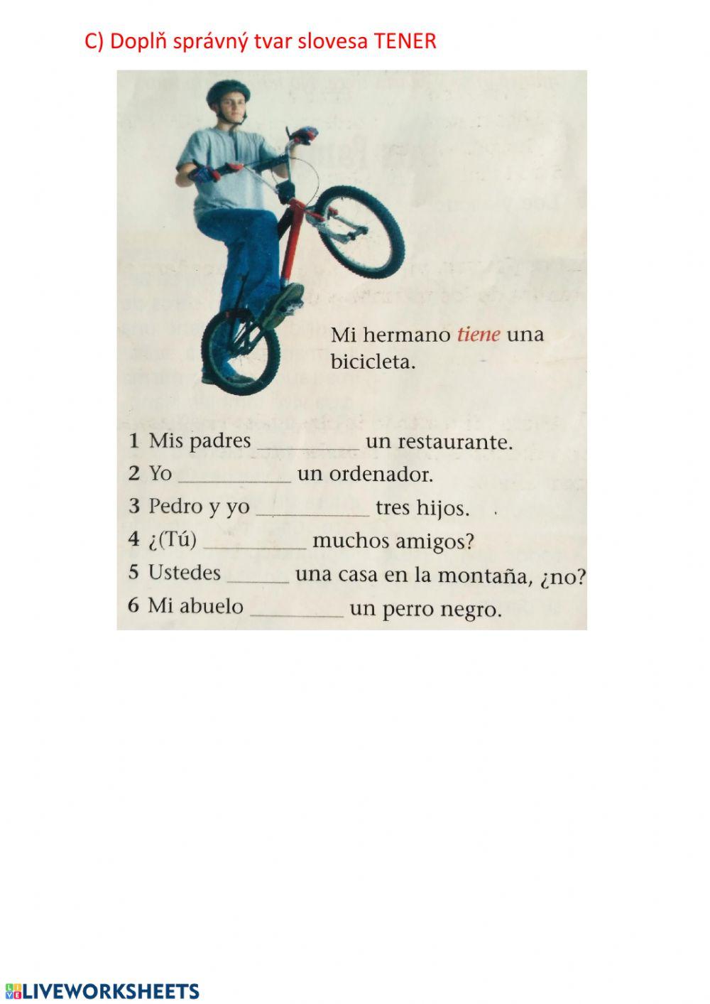 Časování pravidelných sloves (úvod) + nepravidelné  tener