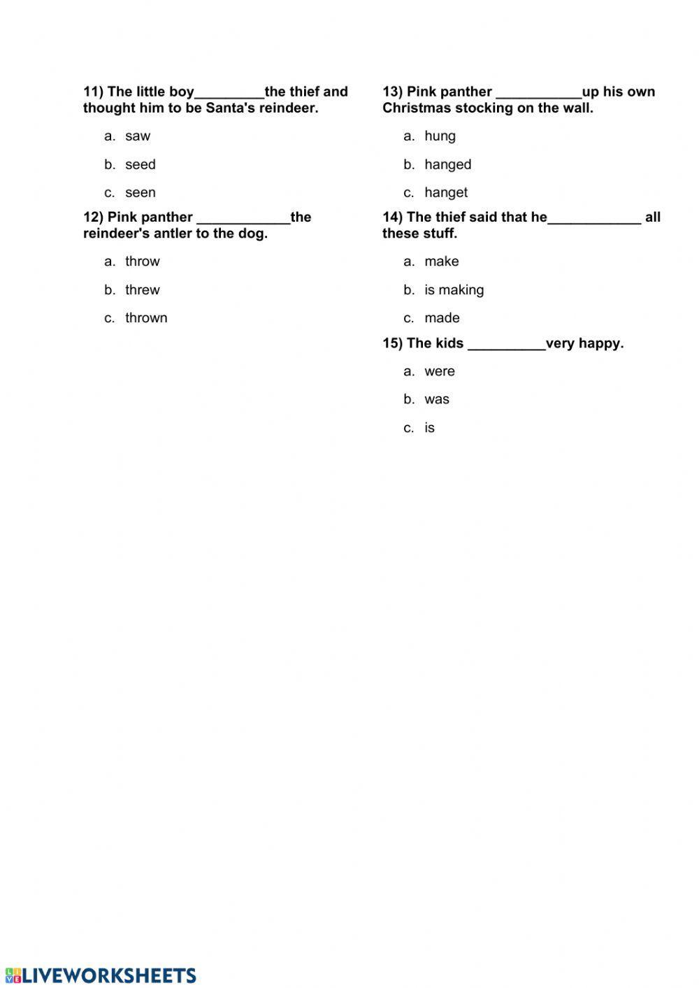 Past simple vs past continuous