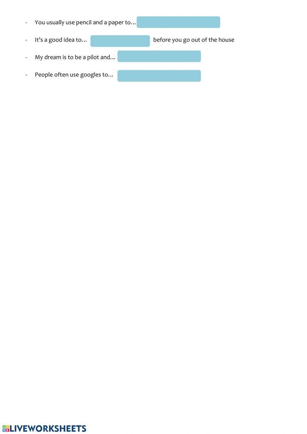 Vocabulary action verbs 2