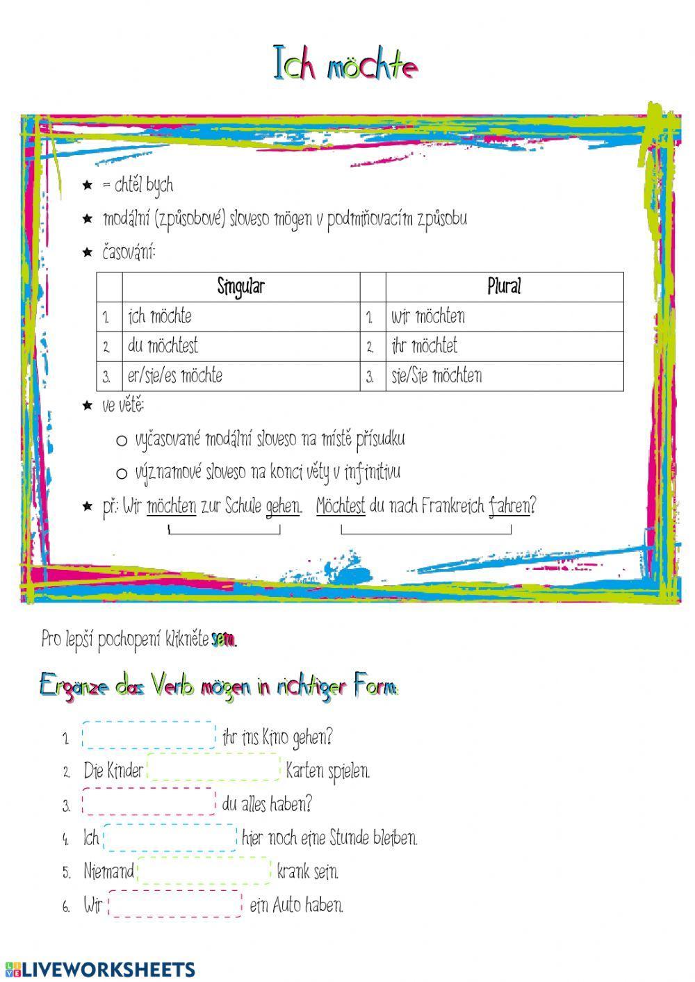 Ich möchte