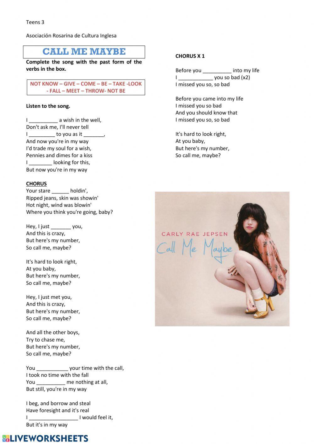 Call Me Maybe Lyrics