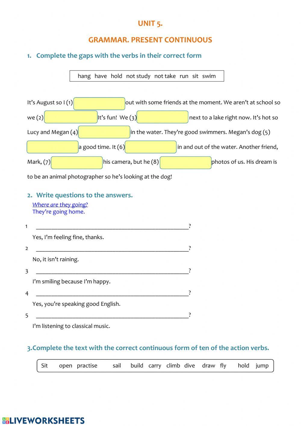 Present continuous 4
