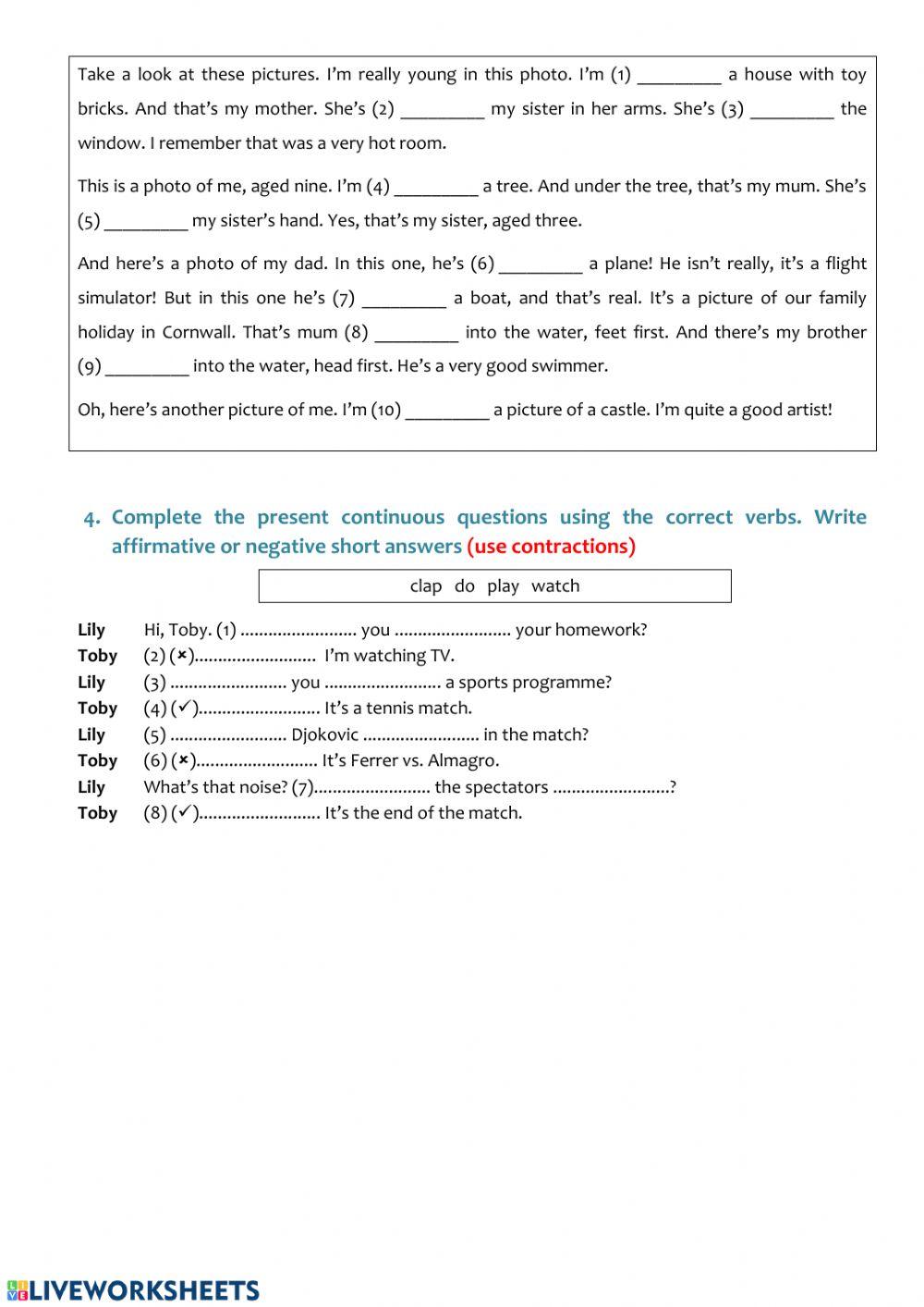 Present continuous 4