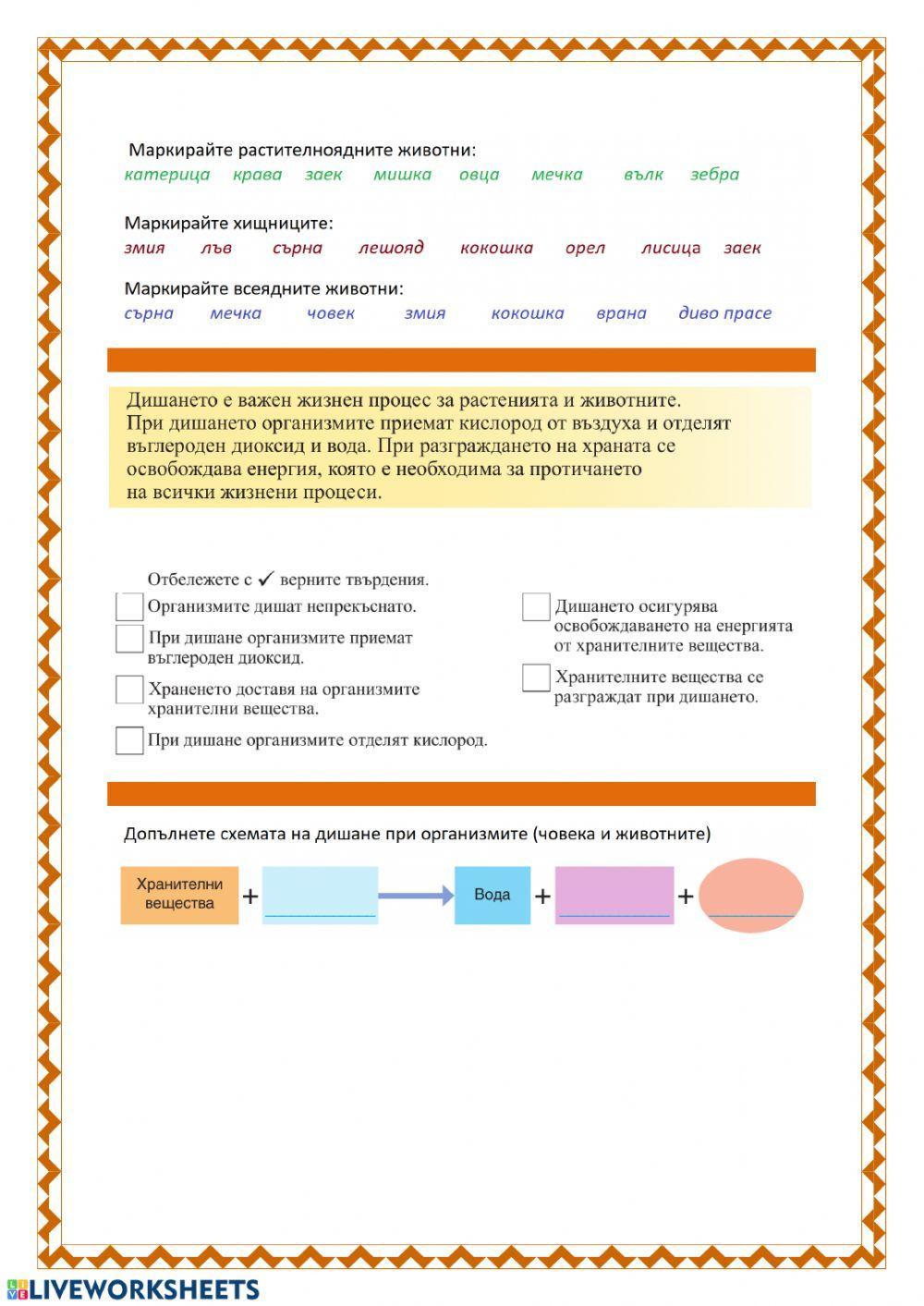 Човек и природа - Жизнени процеси - част 1