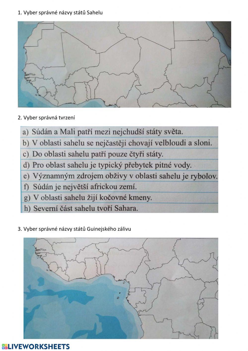 Afrika - Sahel, země Guinejského zálivu