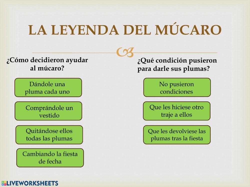 Lectura: La leyenda del múcaro