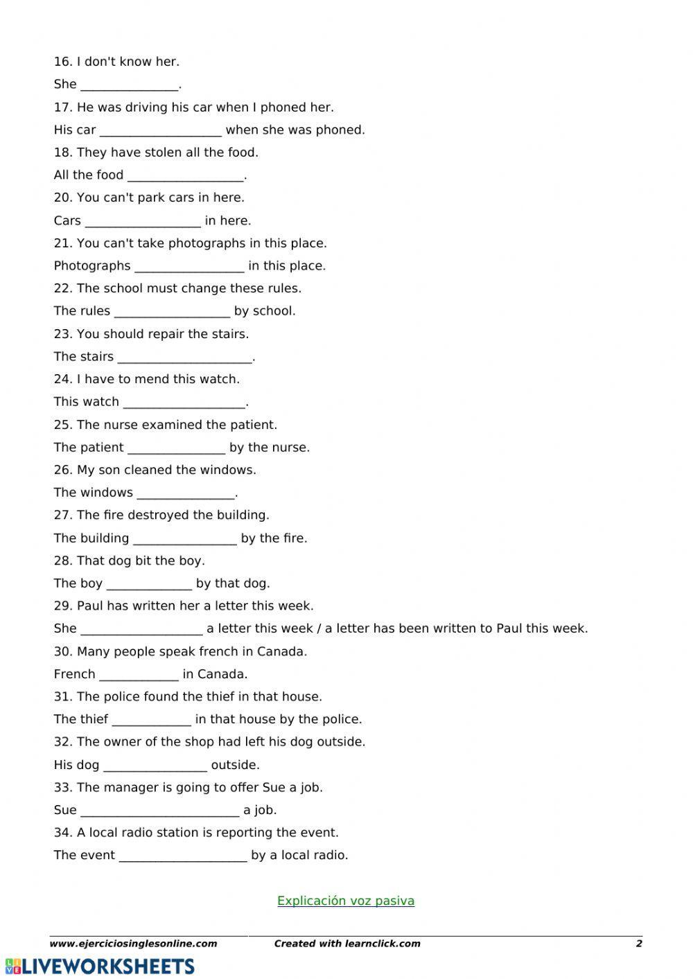 The passive voi… | Free Interactive Worksheets | 64530, image size:1000x1413