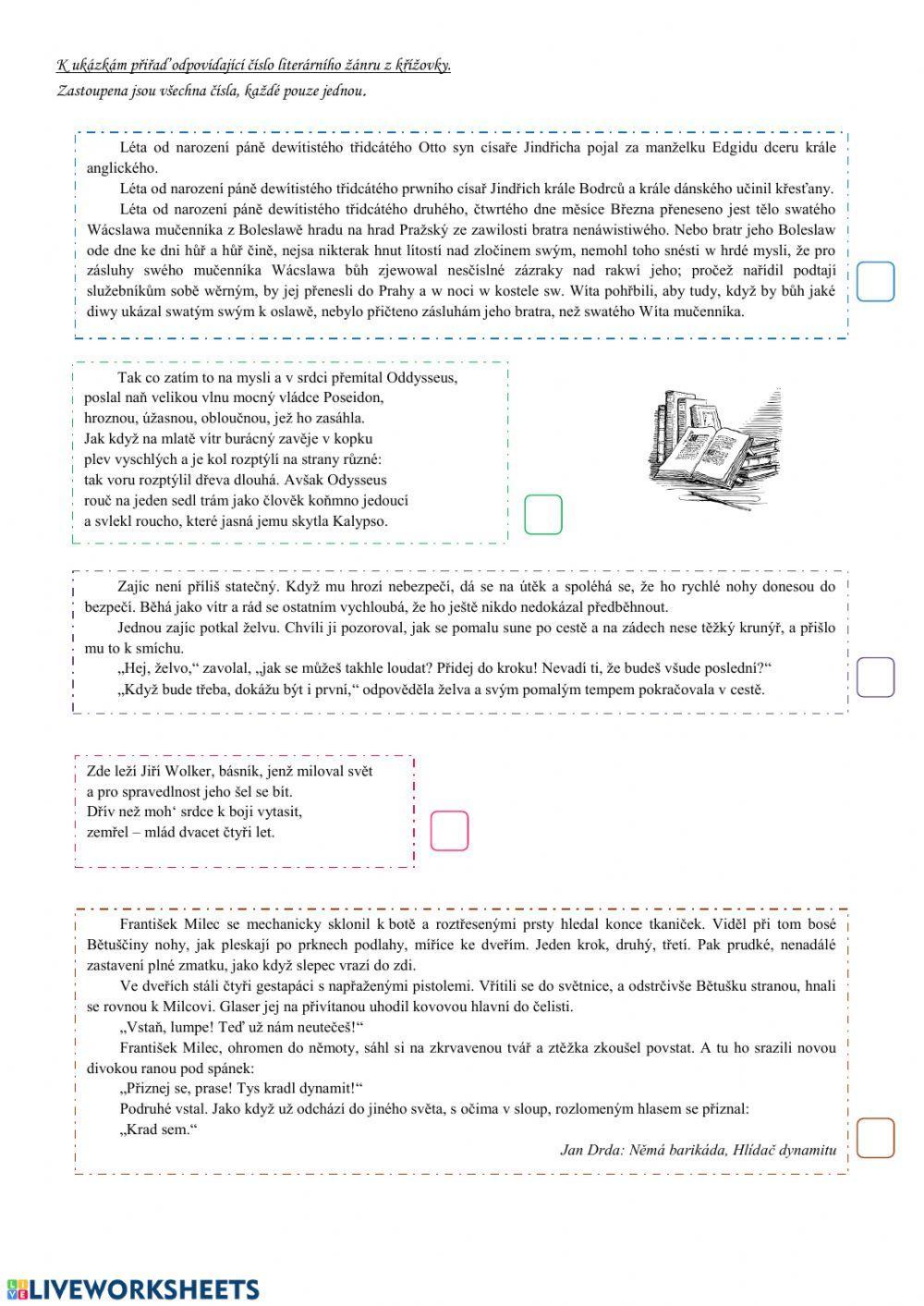 Literární druhy, formy, žánry