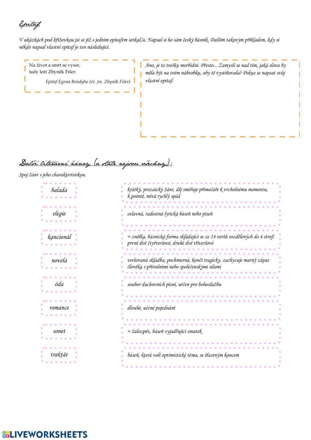 Literární druhy, formy, žánry