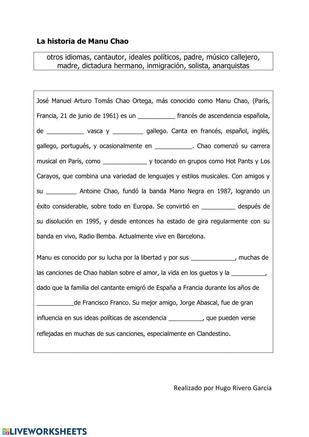 La vida de Manu Chao