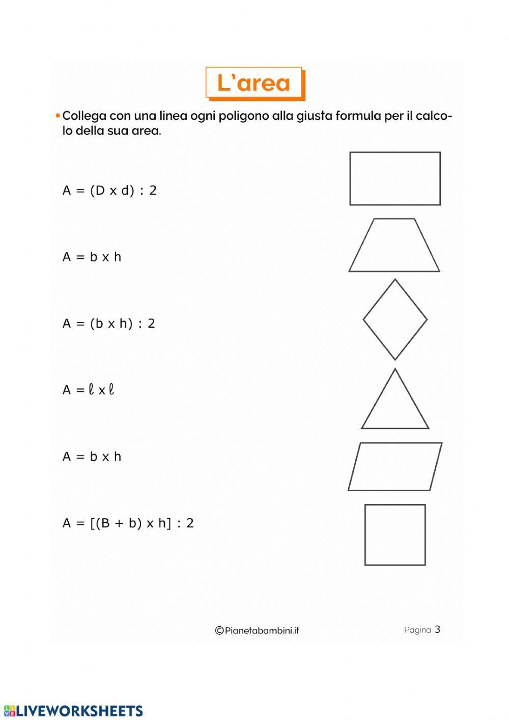Formule perimetro e area