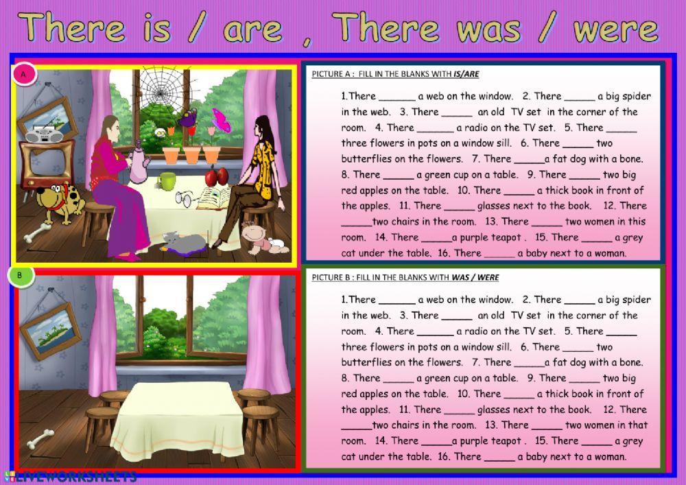 There is - are ,there was - were