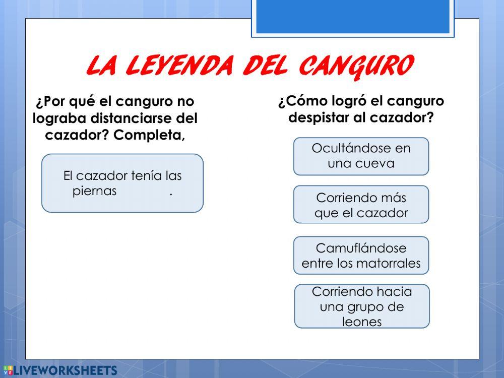 Lectura La leyenda del canguro