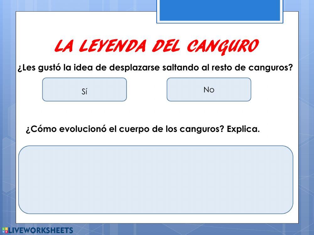 Lectura La leyenda del canguro