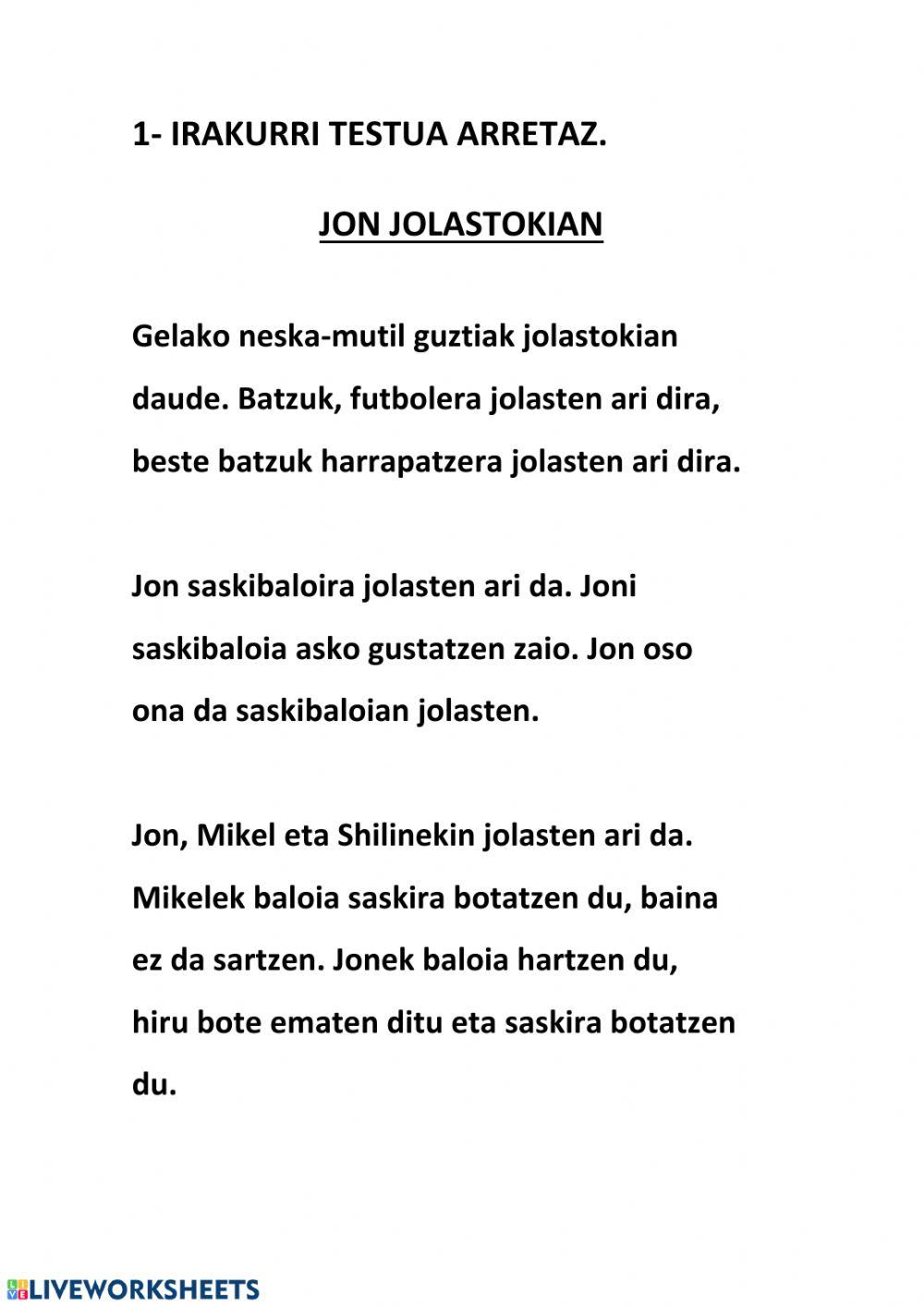 Jon jolastokian
