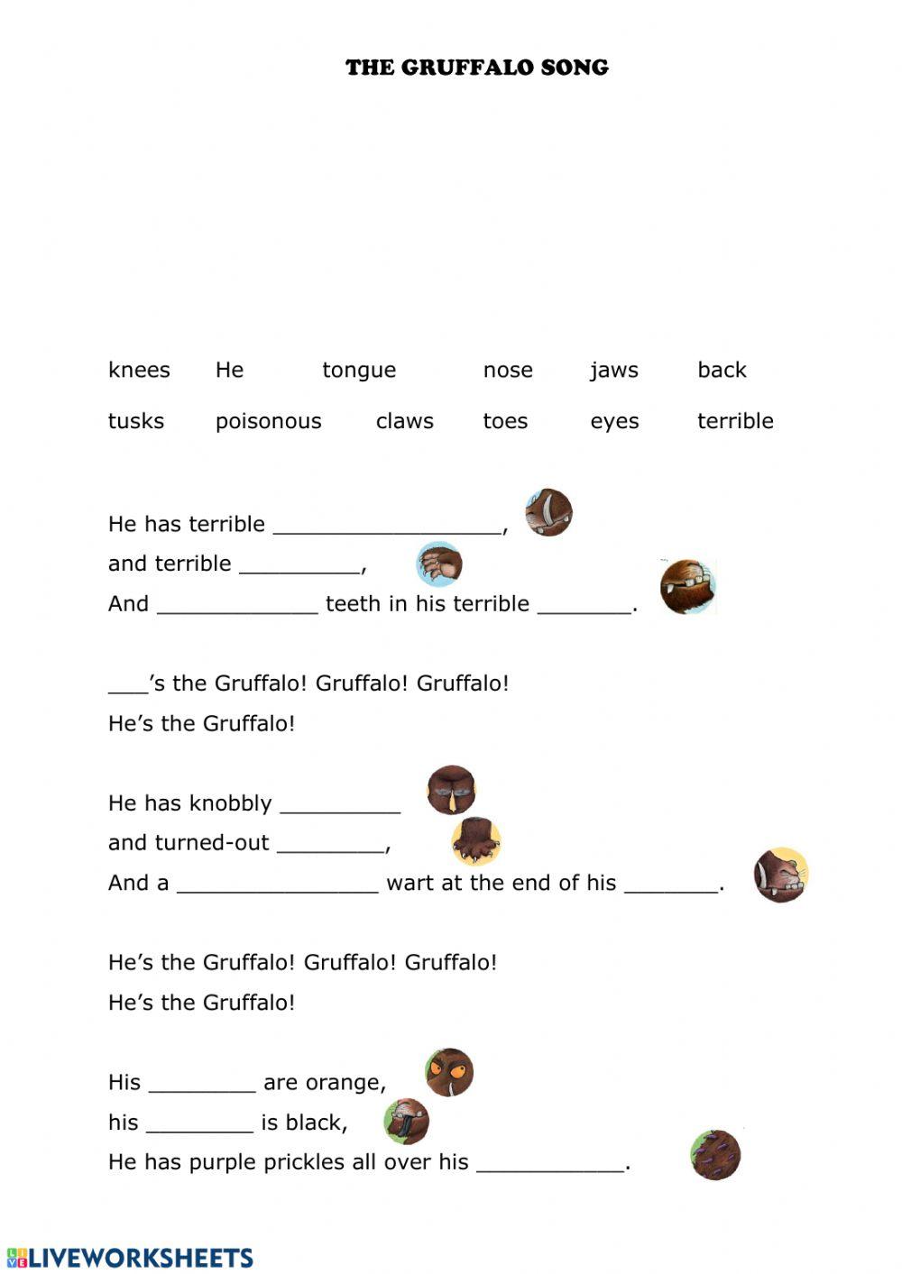 The Gruffalo song The Gruffalo song
