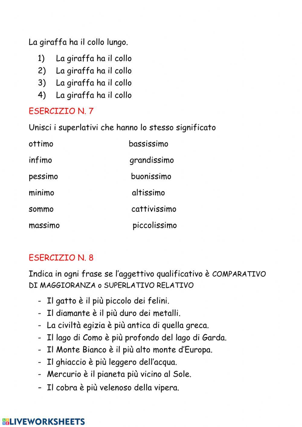 gradi dell'aggettivo