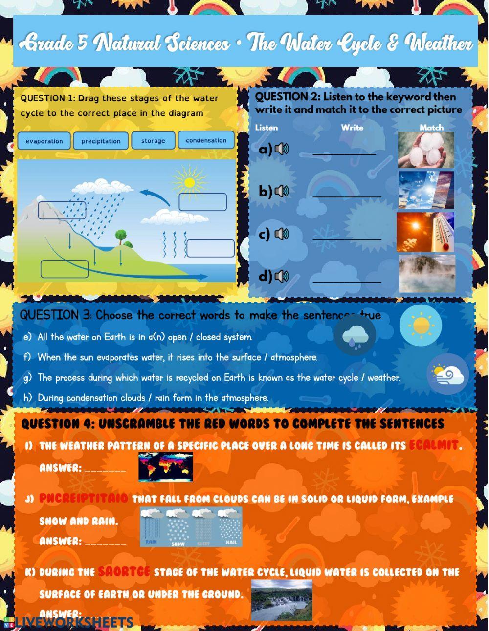 Grade 5 Water Cycle & Weather