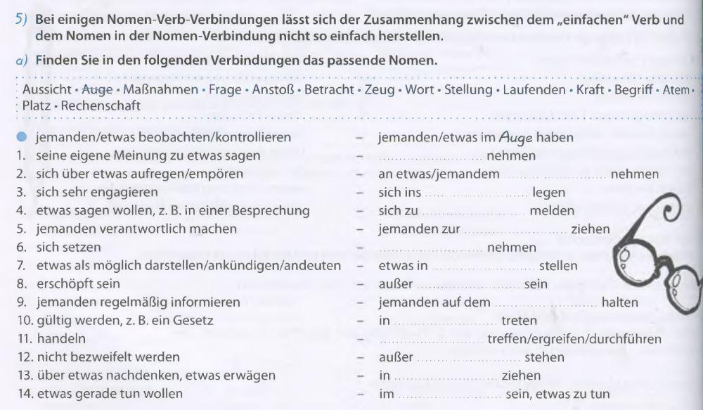 Nomen Verb Verbindungen C