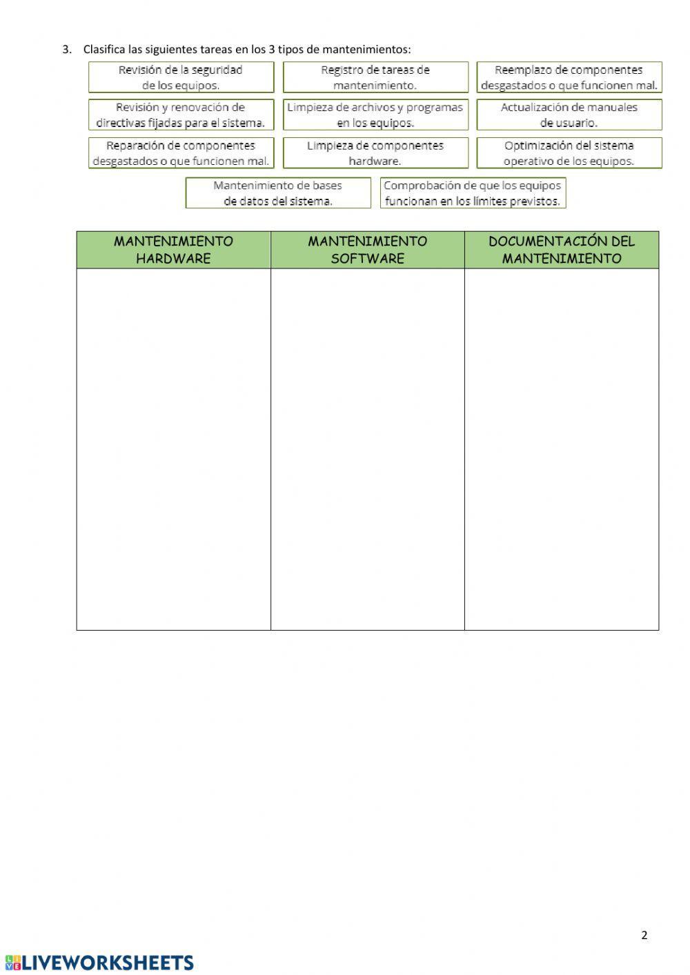 Preguntas mantenimiento pc