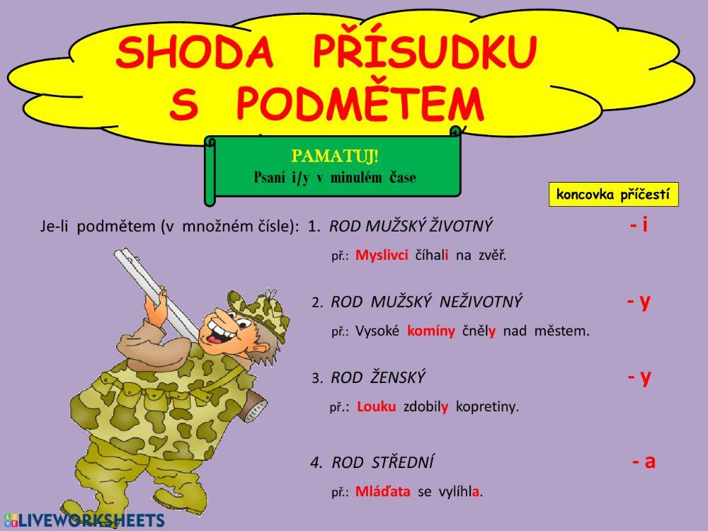 Shoda přísudku s podmětem