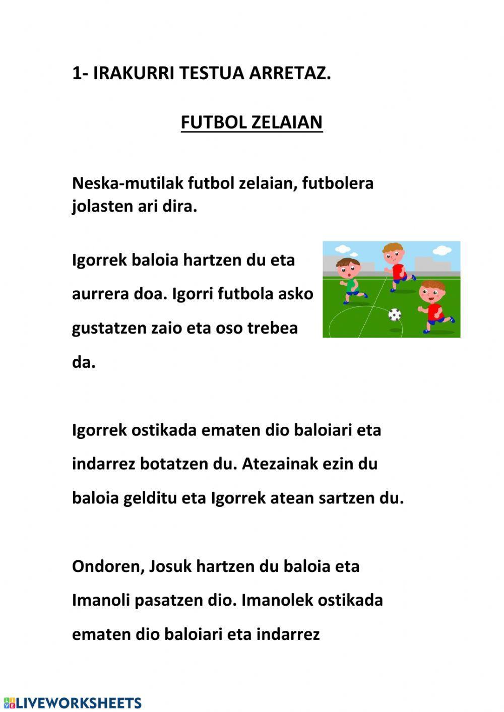 Futbol zelaian