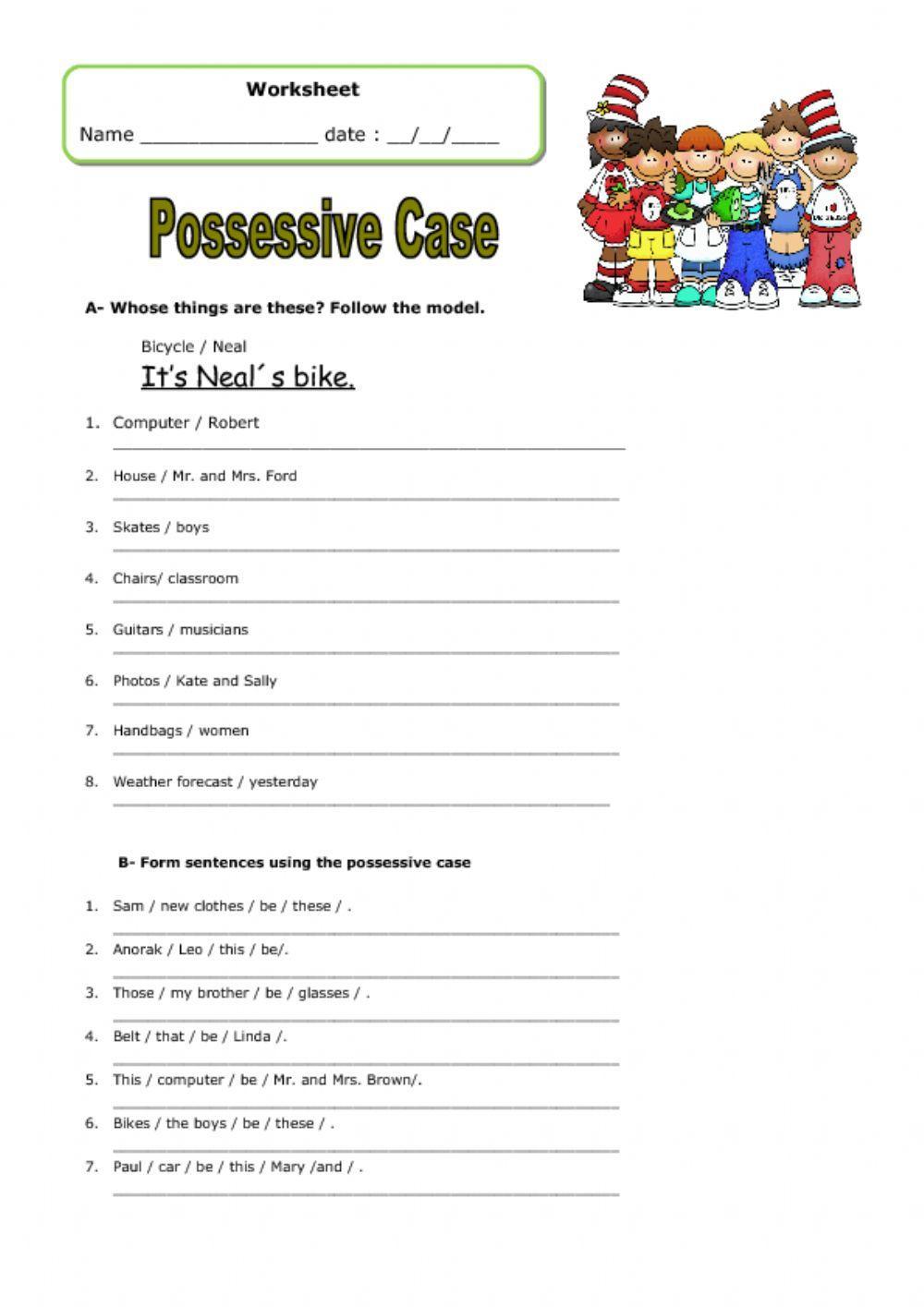 Elementary упражнения. Possessive Case притяжательный Worksheet. Possessive Case упражнения 2 класс Worksheet. Притяжательный падеж в английском языке Worksheets. Притяжательный падеж Worksheets.