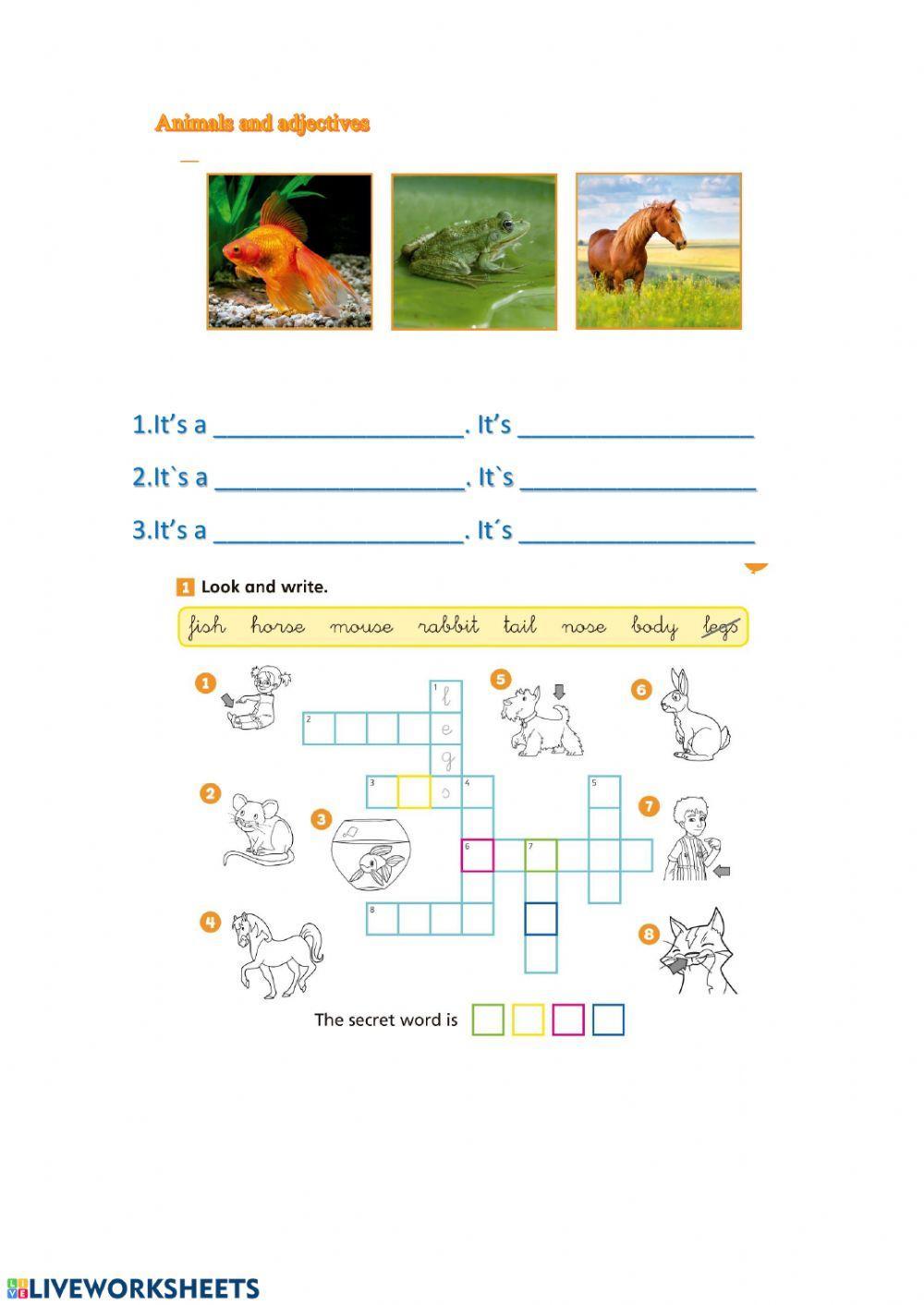 Animals and adjectives