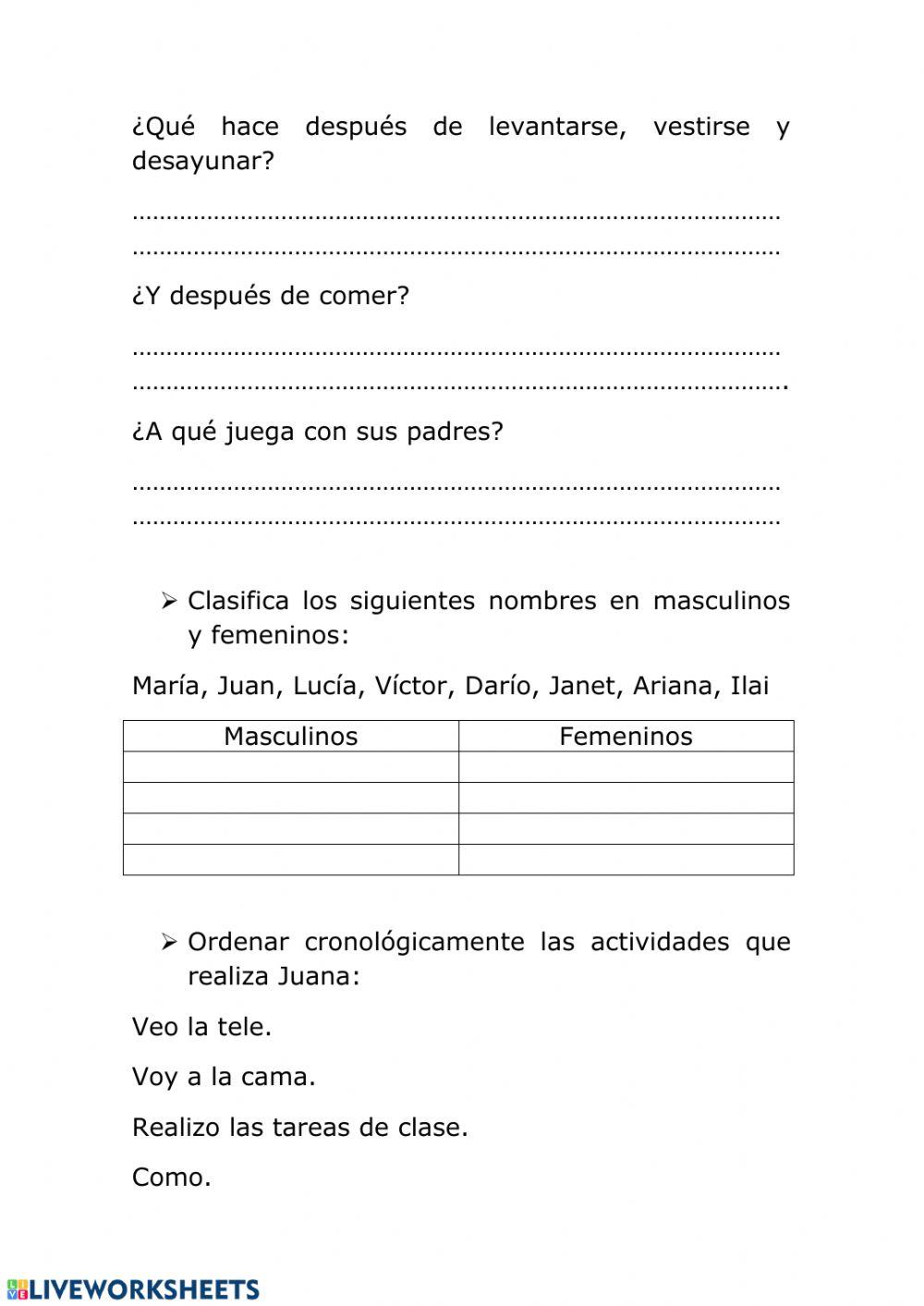 Comprensión lectora ficha 1